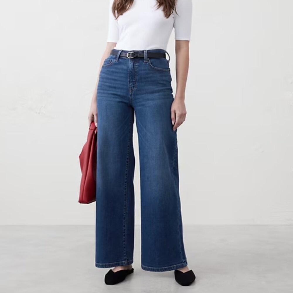 Banana Republic Factory Wide Leg High Rise Jeans Size 27/4